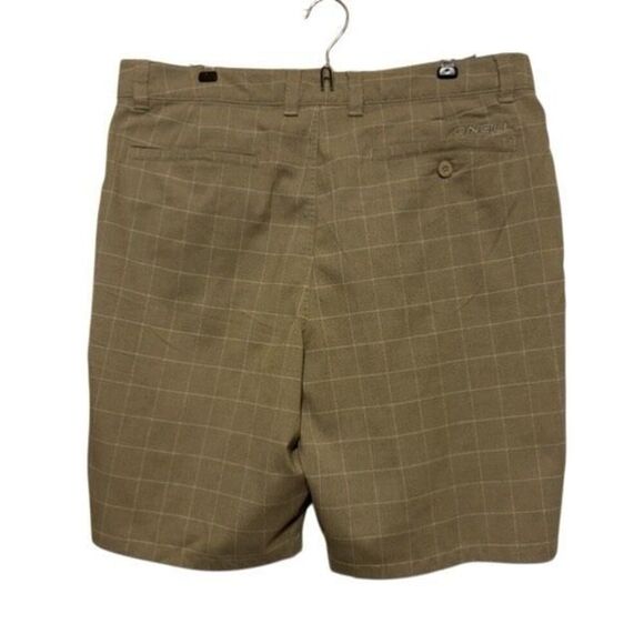 O’Neill Size 36 Tan Checked Shorts - Picture 1 of 5